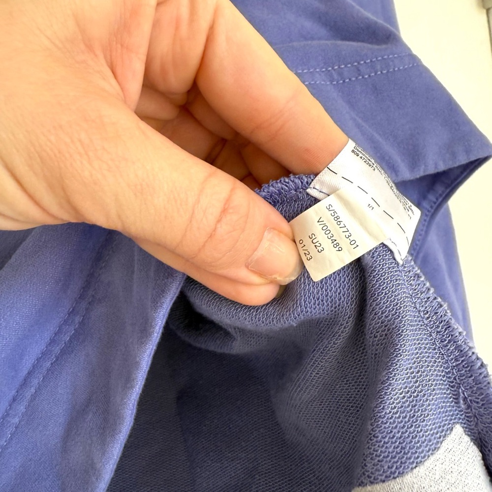 Athleta Retroterry Polo Sweatshirt Purple Lavendar Long Sleeve Collar Size M - Picture 8 of 9